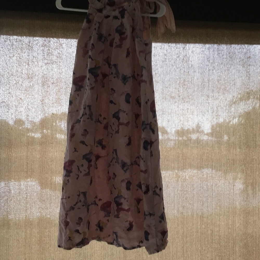 Elegant Floral Maxi Skirt in Pink